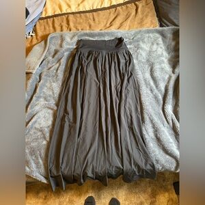 Halara black long skirt flowy and slit